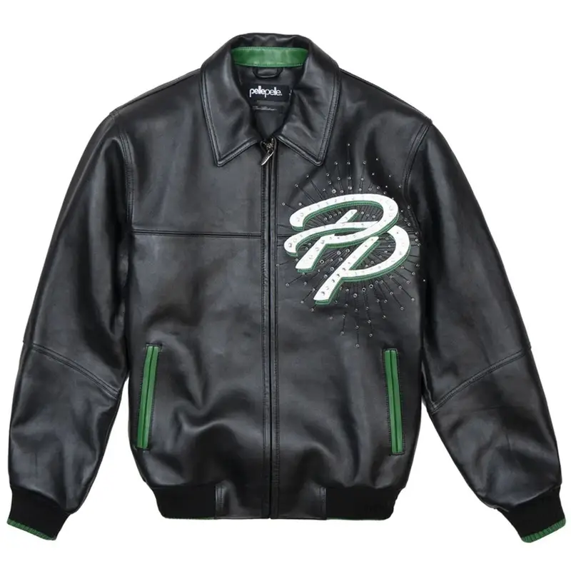 Pelle Pelle Embellished Leather Jacket $1495