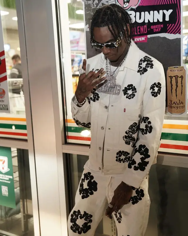 Soulja Boy outfit in Levi’s, Balenciaga, and Denim Tears, 2024