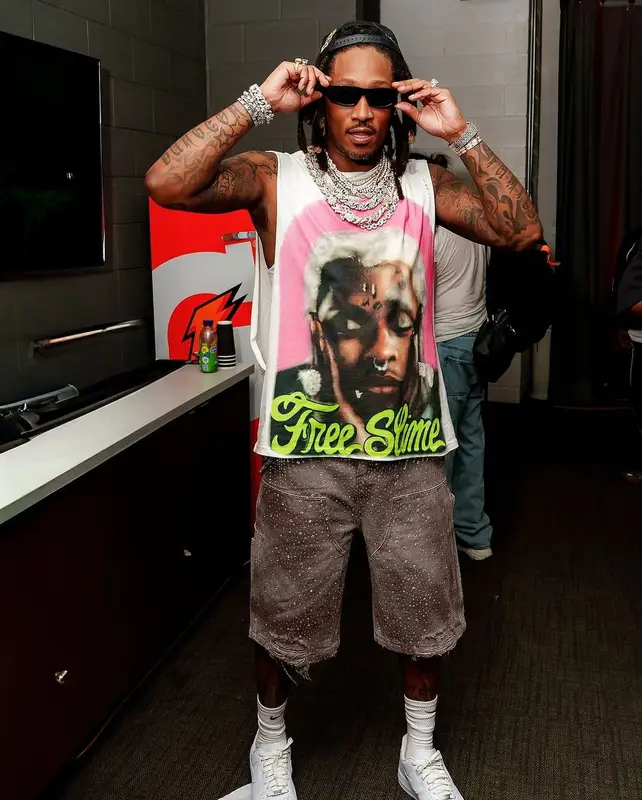 Future outfit in Audemars Piguet, Balenciaga, and Nike, 2024
