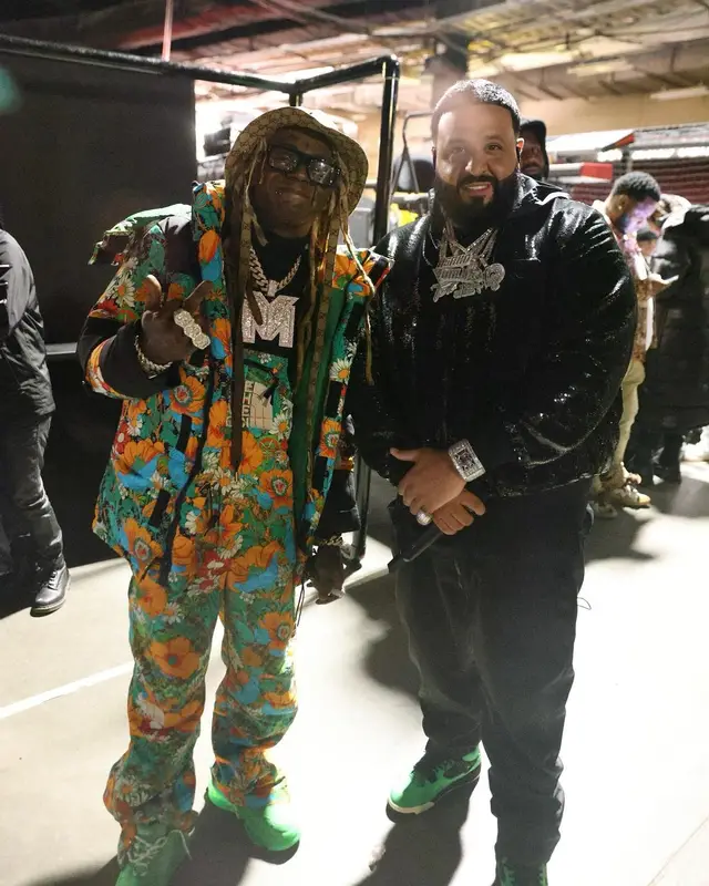 Lil Wayne outfit in The North Face, Balenciaga, and Gucci, 2024