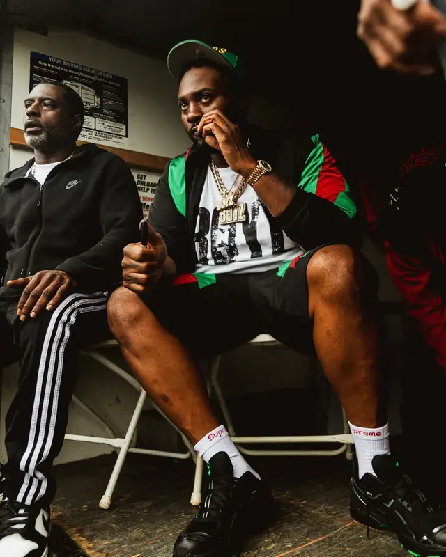Peezy outfit in Gucci, New Era, and Bottega Veneta, 2024