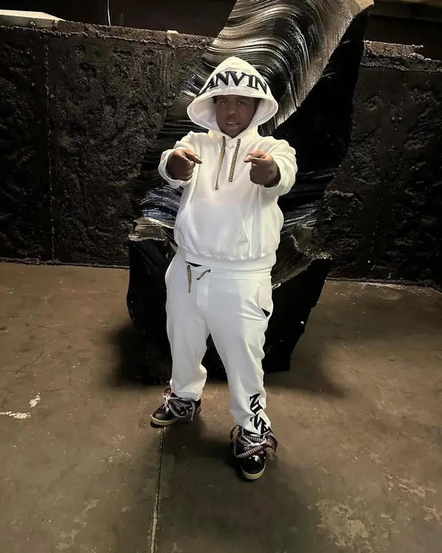 Big30 outfit in Lanvin and Future Merch, 2024