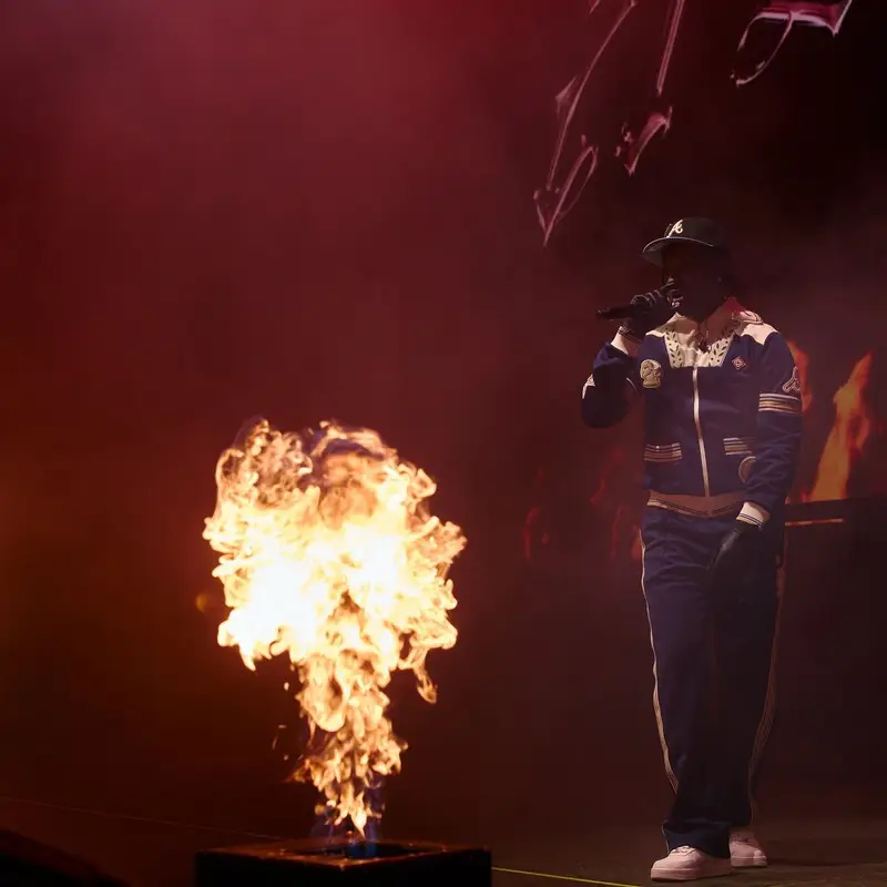 21 Savage outfit in Casablanca and Nike, 2024