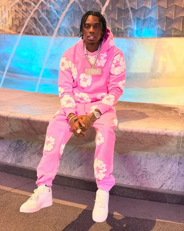 Soulja Boy outfit in Denim Tears, Cartier, and Nike, 2024