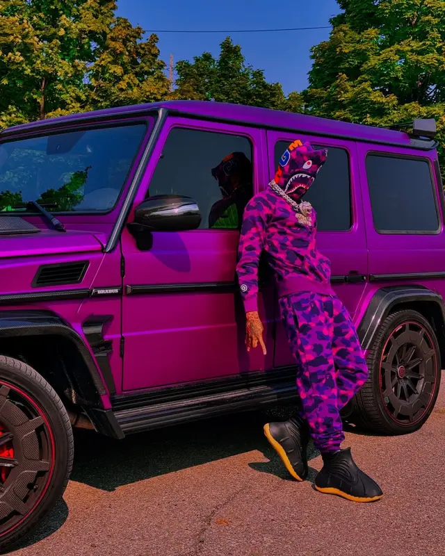 NLE Choppa outfit in Bape, NLE Choppa Merch , and Fctry Lab, 2024