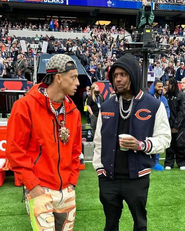 Central Cee outfit in Supreme, Timberland, and Gucci, 2024