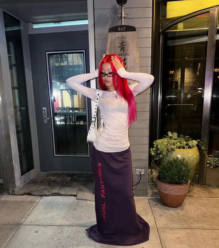 Molly Santana outfit in Vetements, Balenciaga, and Rick Owens, 2024