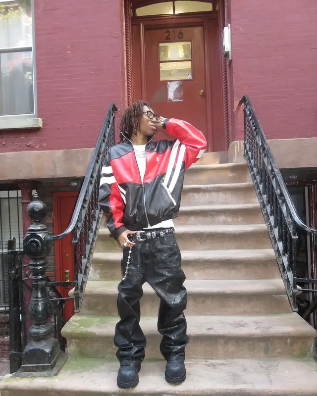 Lil Tecca outfit in Vetements, Chrome Hearts, and Alexander McQueen, 2024