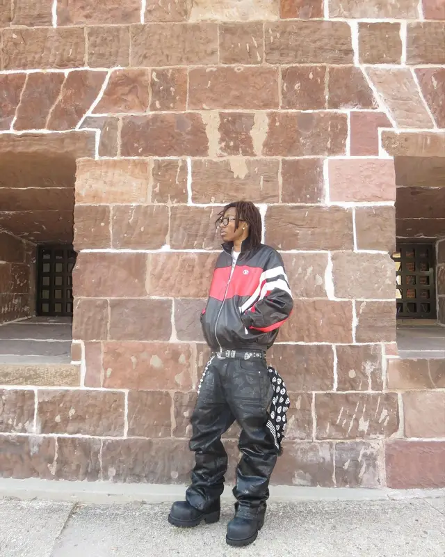 Lil Tecca outfit in Vetements, Chrome Hearts, and Alexander McQueen, 2024