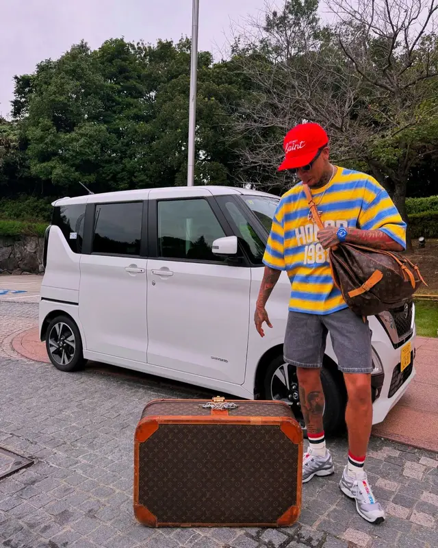 NLE Choppa outfit in Honor The Gift, Hublot, and Louis Vuitton, 2024