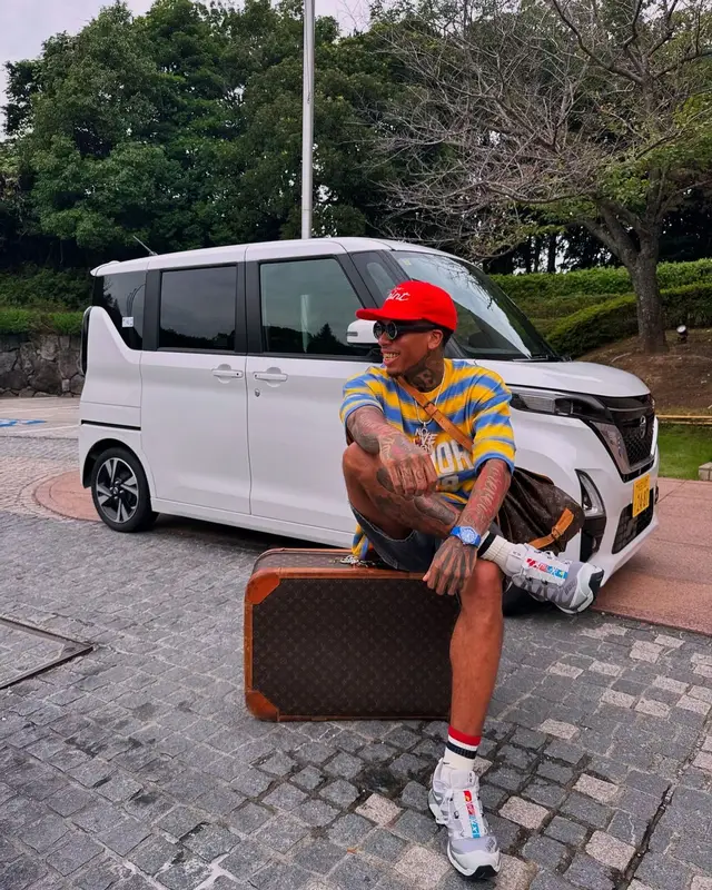 NLE Choppa outfit in Honor The Gift, Hublot, and Louis Vuitton, 2024