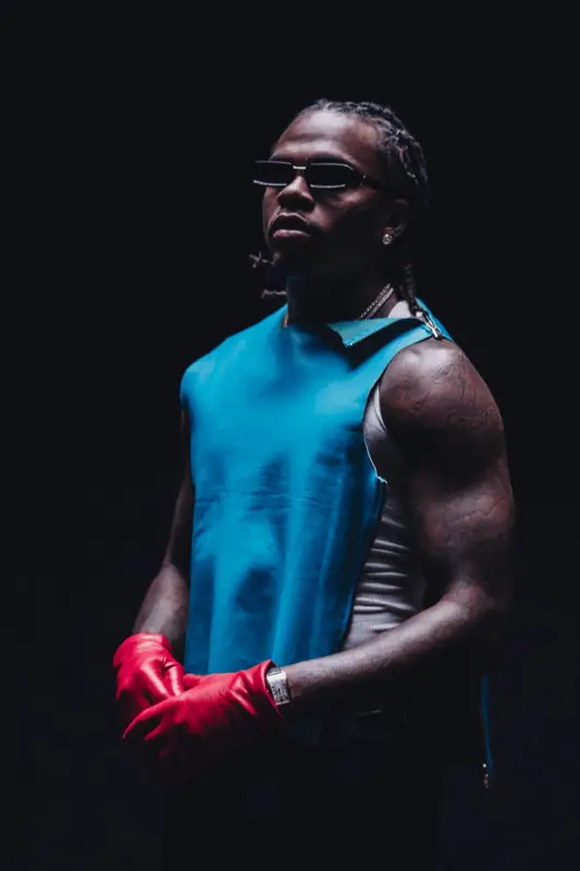 Gunna outfit in Cartier, James Oro, and Sermoneta Gloves, 2024