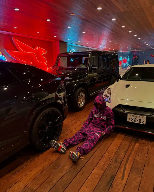NLE Choppa outfit in A Bathing Ape and Bape, 2024
