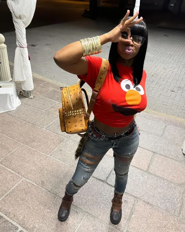 Sexyy Red outfit in No Name, MCM, and Ralph Lauren, 2024