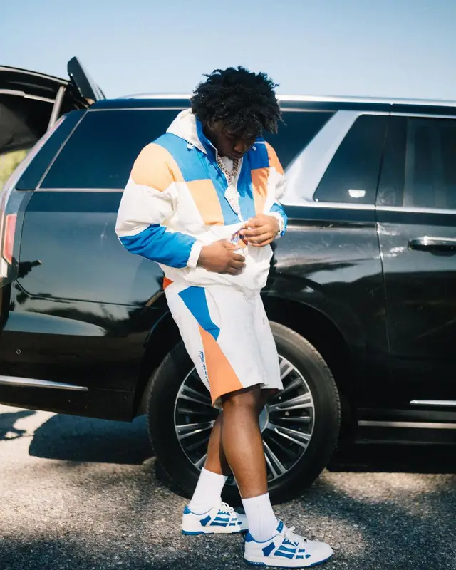 Fredo Bang outfit in Kith, Amiri, and New York Knicks, 2024