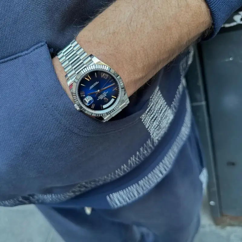 Fat Joe outfit in Earthling VIP, Nike, and Rolex, 2024