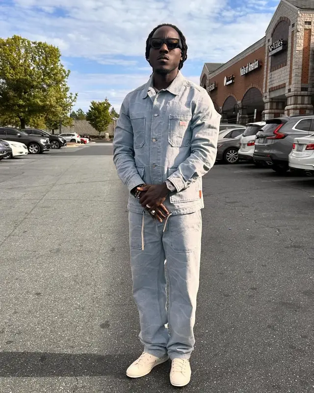 Ace Hood outfit in Scotch & Soda, Converse, and Comme Des Garcons, 2024