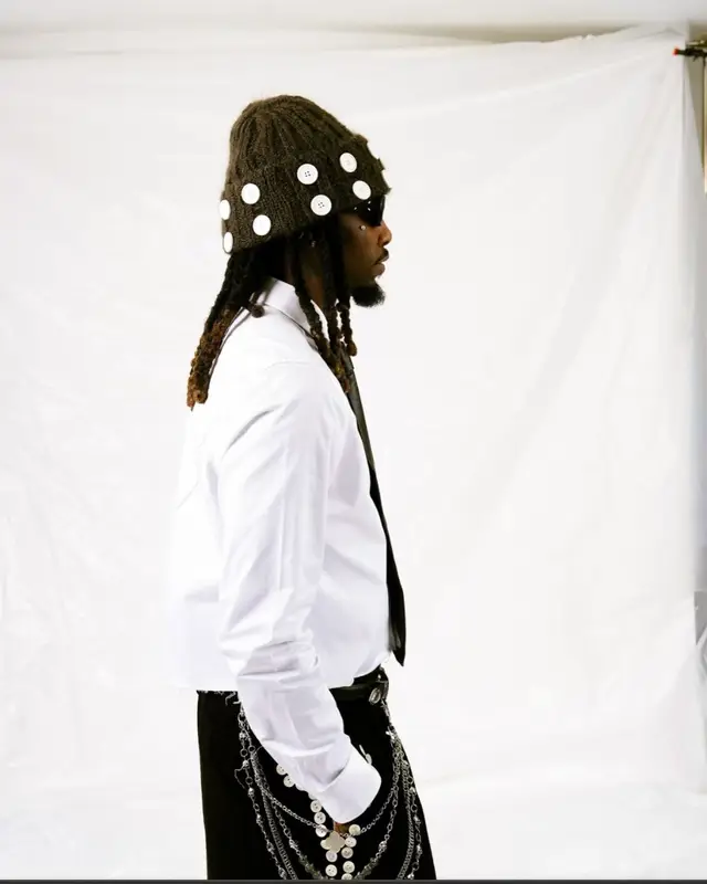Offset outfit in Maison Margiela, Chopova Lowena, and Gentle Monster, 2024