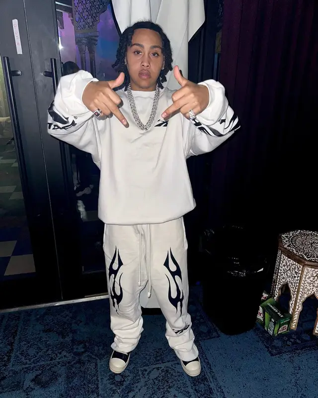 Stunna Gambino outfit in Hellstar and Rick Owens, 2024