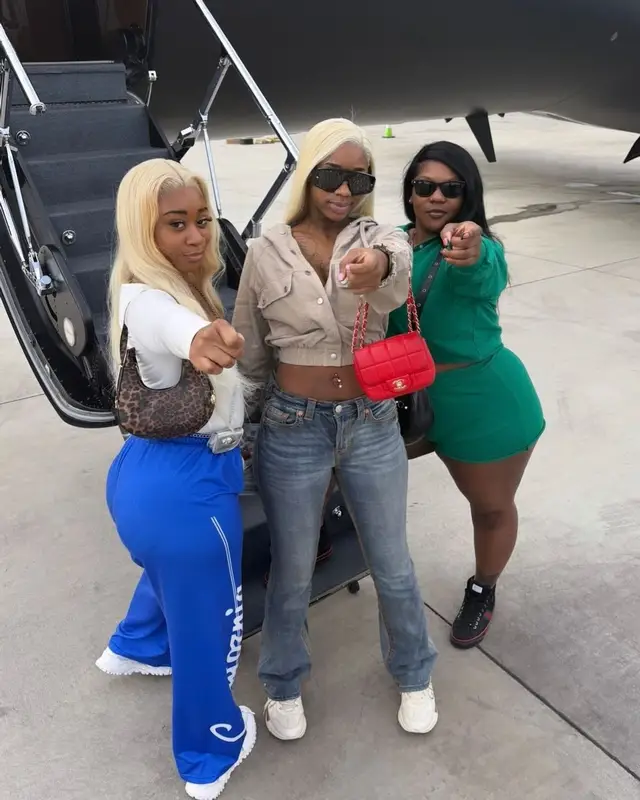 Sexyy Red outfit in True Religion, Chanel, and Dior, 2024