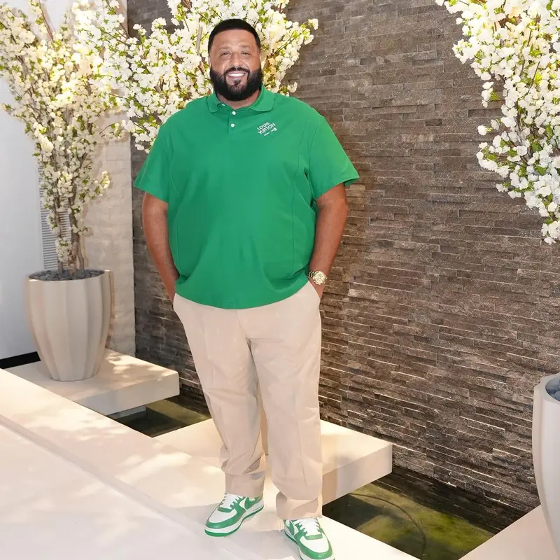 DJ Khaled outfit in Louis Vuitton and Rolex, 2024