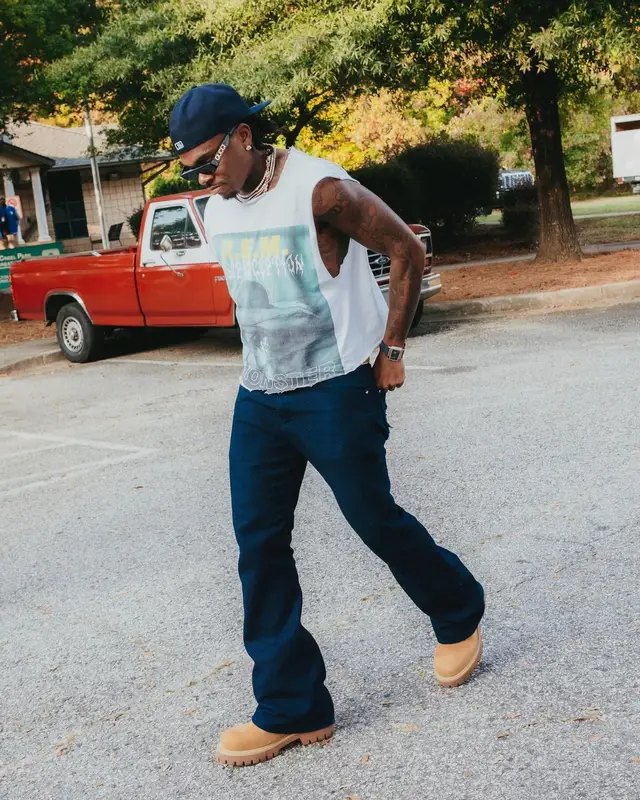 Gunna outfit in Vintage, Audemars Piguet, and Gucci, 2024