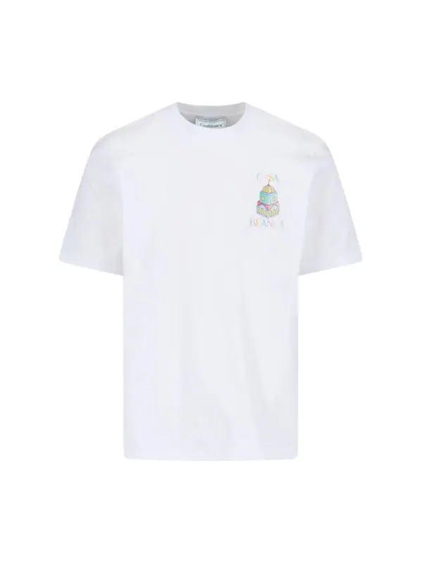 Casablanca Printed T-shirt In White $205