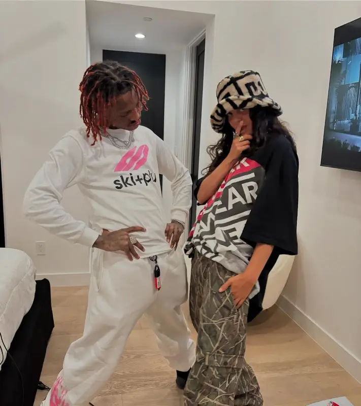 Famous Dex outfit in Ski, Prada, and McDonald's Merch, 2024