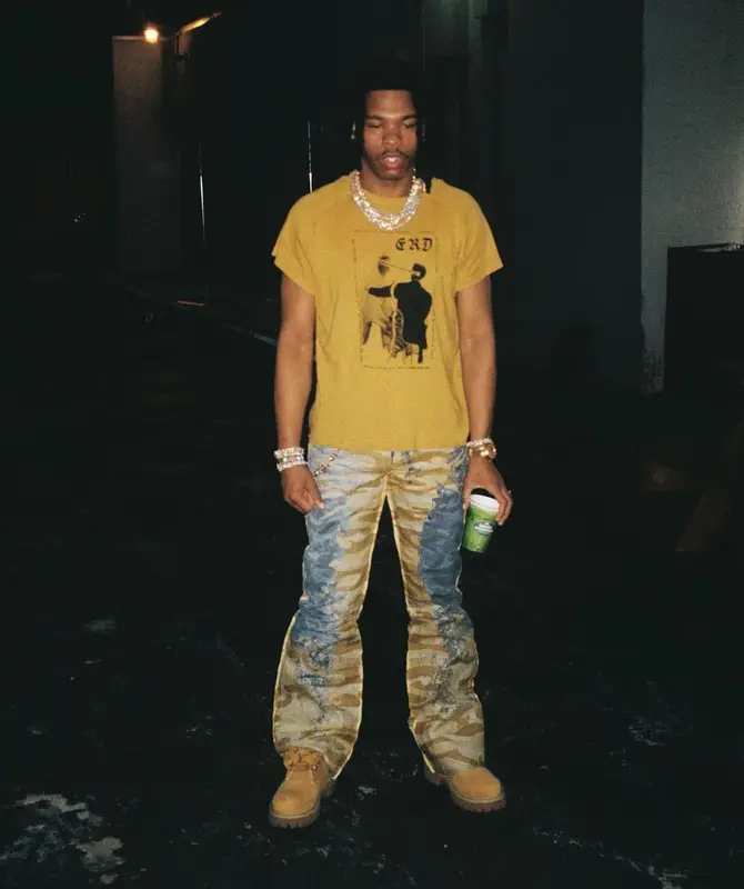 Lil Baby outfit in Enfants Riches Deprimes, Diesel, and Louis Vuitton, 2024