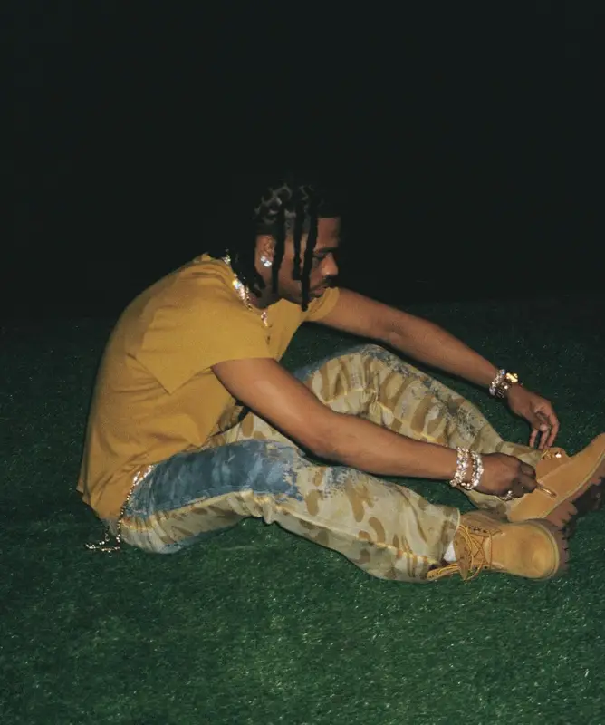 Lil Baby outfit in Enfants Riches Deprimes, Diesel, and Louis Vuitton, 2024