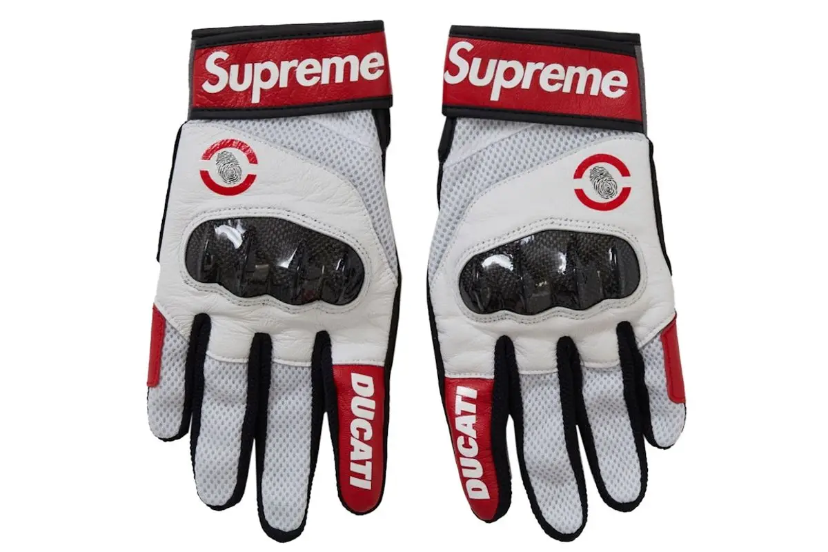 Supreme C1 Leather Gloves Red $250