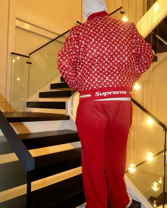 Fat Joe outfit in Supreme, Balenciaga, and Louis Vuitton, 2024