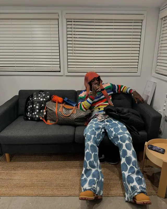 Sleepy Hallow outfit in Readymade, Timberland, and Goyard, 2024