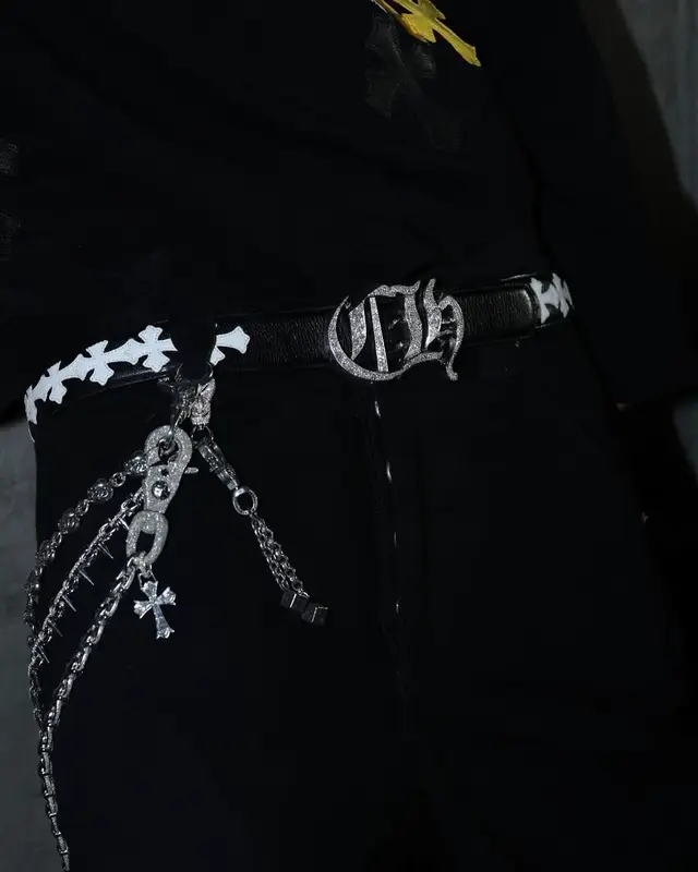 Playboi Carti outfit in Chrome Hearts, 2024