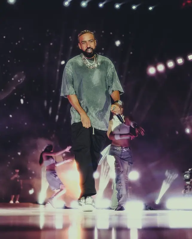French Montana outfit in Balenciaga and Rick Owens, 2024