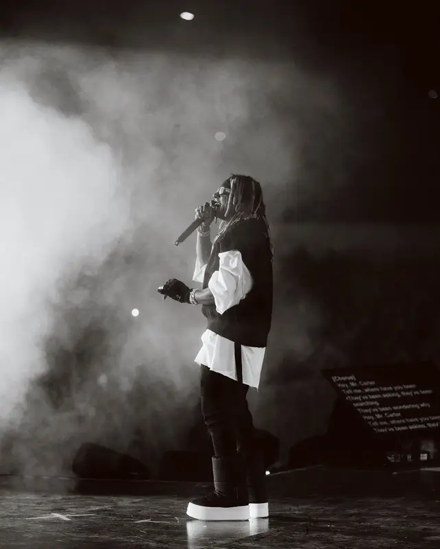 Lil Wayne outfit in Rick Owens and Balenciaga, 2024