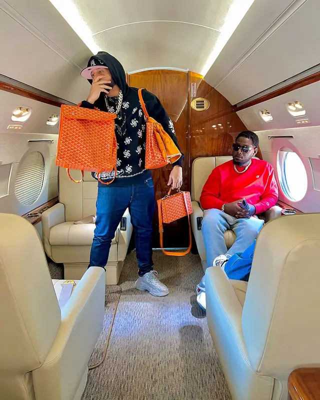 El Alfa El Jefe outfit in Balenciaga and Goyard, 2024