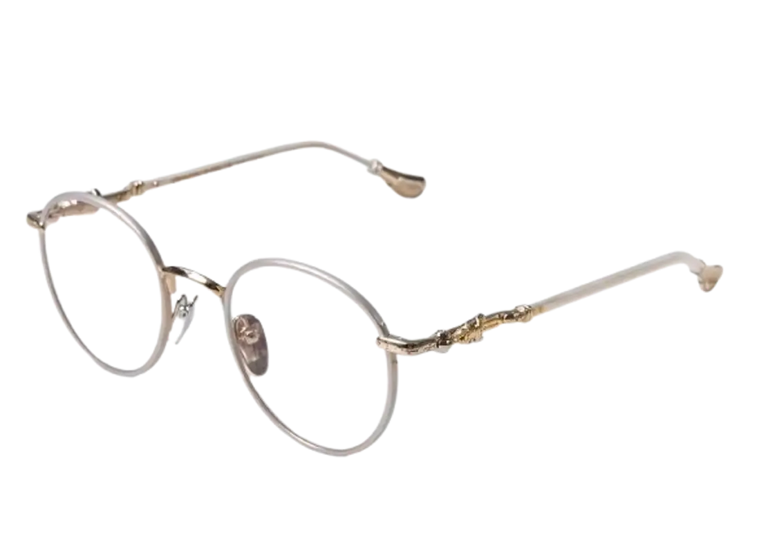 Chrome Hearts Matte Crystal/Gold Plated Eyeglasses  $1995