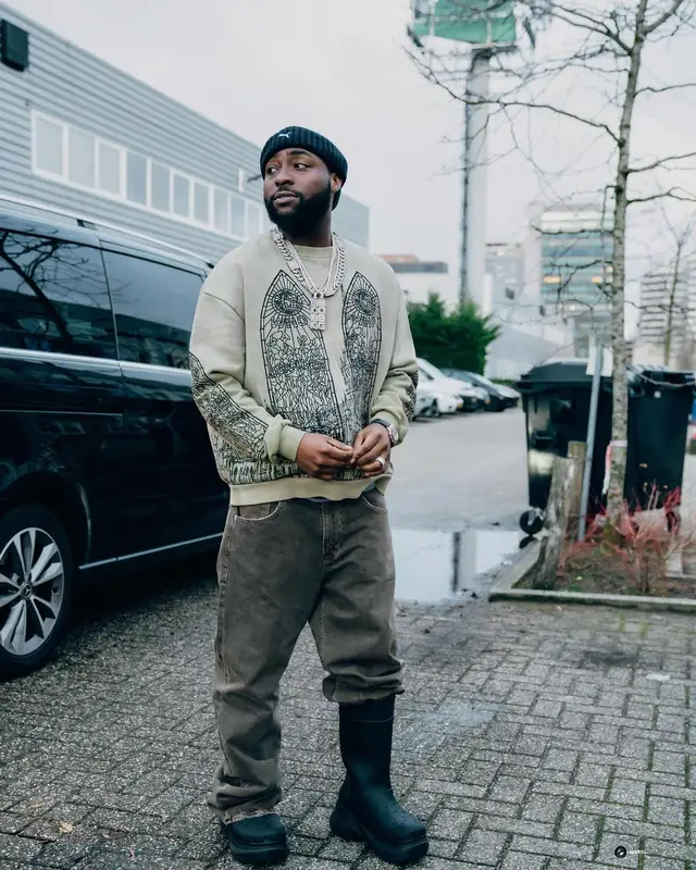 Davido outfit in Who Decides War, Balenciaga, and Puma, 2024