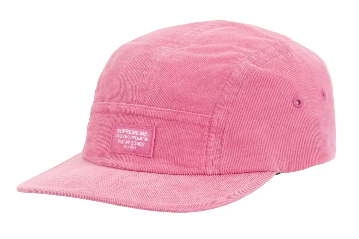 Supreme Corduroy Pocket Camp Cap Pink $70