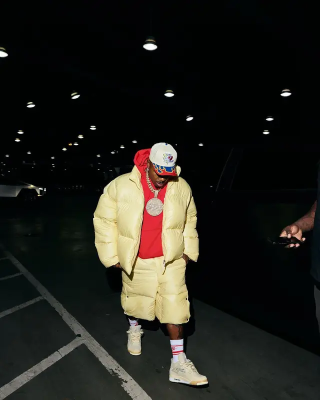 DaBaby outfit in Jil Sander, Jordan, and Nike, 2024