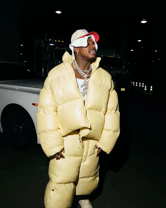 DaBaby outfit in Jil Sander, Jordan, and Nike, 2024