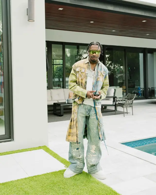 Lil Tjay outfit in Cease±Desist, PDF, and Kuboraum, 2024