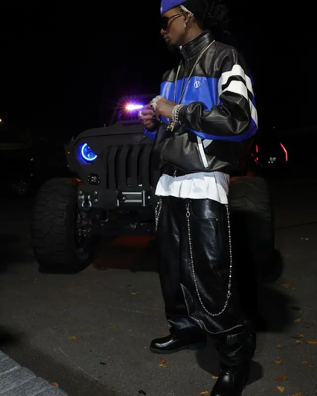 Playboi Carti outfit in Vetements, Tom Ford, and Playboi Carti Merch, 2024