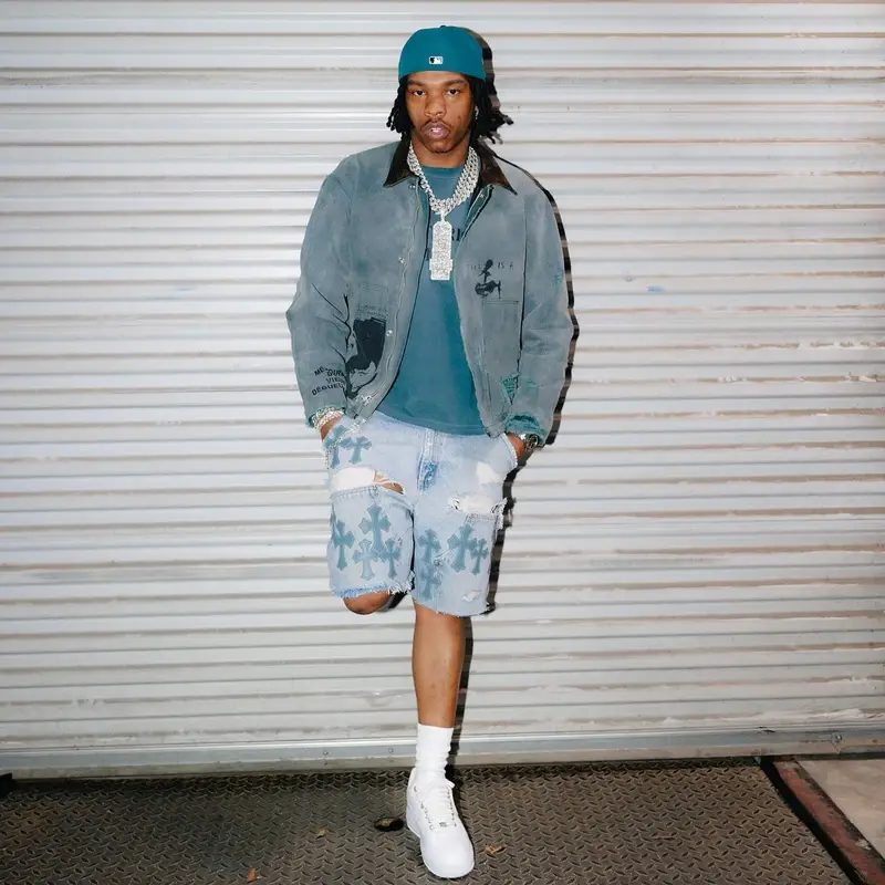 Lil Baby outfit in Enfants Riches Deprimes, Nike, and Chrome Hearts, 2025