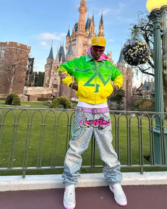 Bloody Osiris outfit in Mannahatta NYC, Louis Vuitton, and New Era, 2025