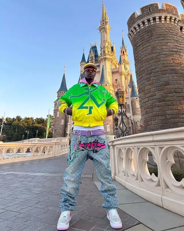 Bloody Osiris outfit in Mannahatta NYC, Louis Vuitton, and New Era, 2025