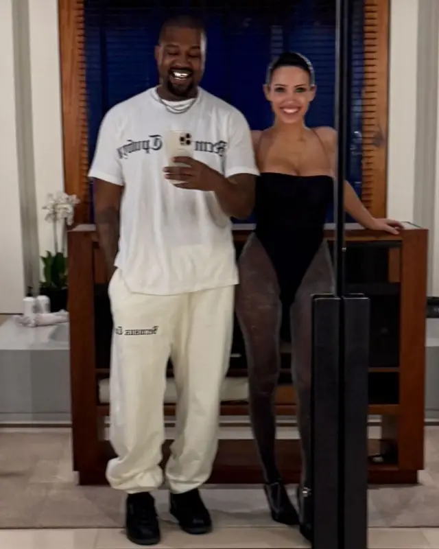 Kanye West outfit in Yeezy, 2025