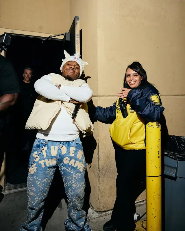 DaBaby outfit in Supreme, Loverboy by Charles Jeffrey, and Hanes, 2025