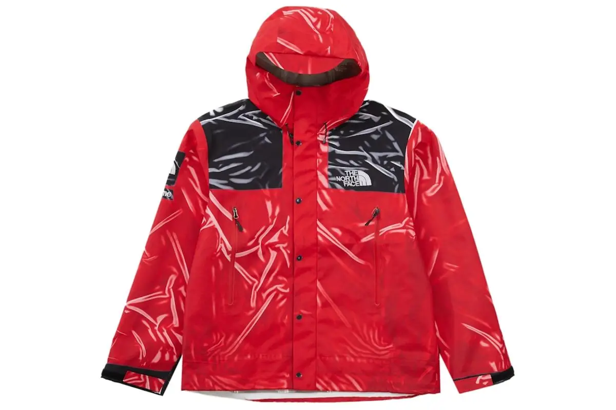 Supreme Printed Taped Seam Shell Trompe L'oeil Jacket Red $450